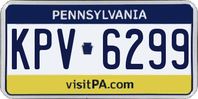 PA license plate KPV6299