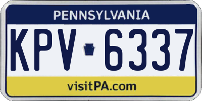 PA license plate KPV6337