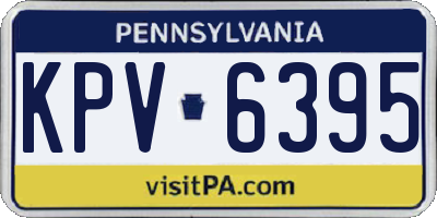 PA license plate KPV6395