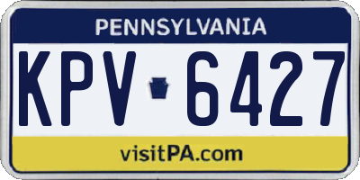 PA license plate KPV6427