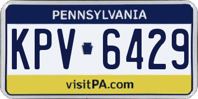 PA license plate KPV6429