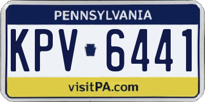 PA license plate KPV6441