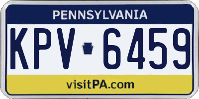 PA license plate KPV6459