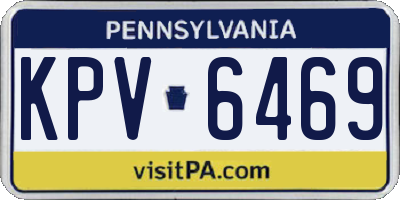 PA license plate KPV6469
