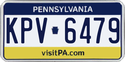 PA license plate KPV6479