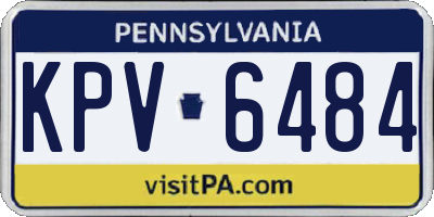 PA license plate KPV6484