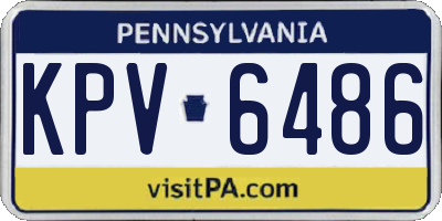 PA license plate KPV6486