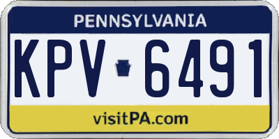 PA license plate KPV6491