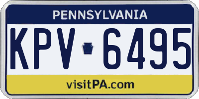 PA license plate KPV6495
