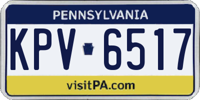 PA license plate KPV6517