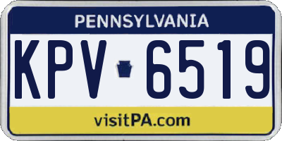 PA license plate KPV6519