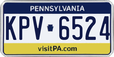 PA license plate KPV6524