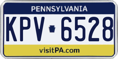 PA license plate KPV6528