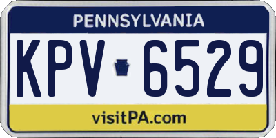 PA license plate KPV6529