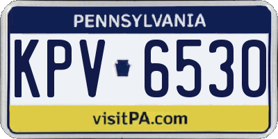 PA license plate KPV6530