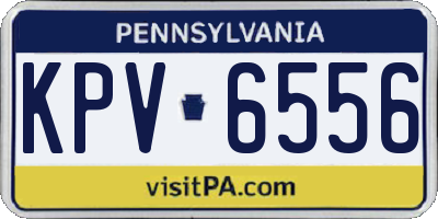PA license plate KPV6556