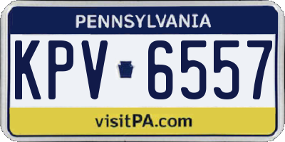 PA license plate KPV6557