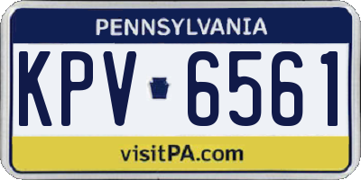 PA license plate KPV6561
