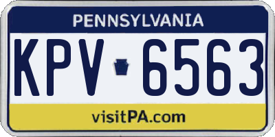 PA license plate KPV6563
