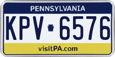 PA license plate KPV6576