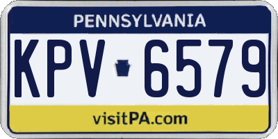 PA license plate KPV6579