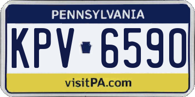 PA license plate KPV6590