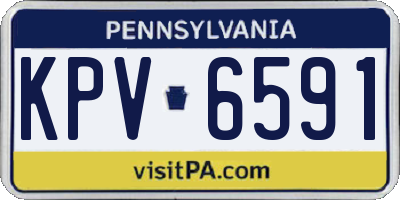PA license plate KPV6591