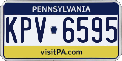 PA license plate KPV6595