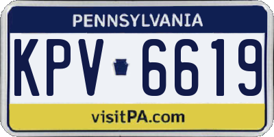 PA license plate KPV6619