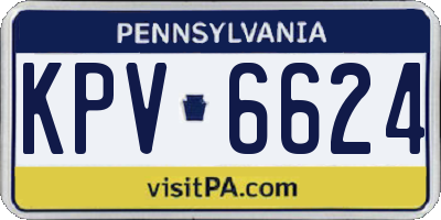 PA license plate KPV6624