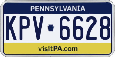 PA license plate KPV6628