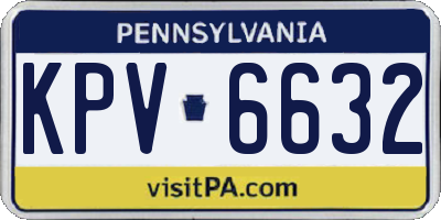 PA license plate KPV6632