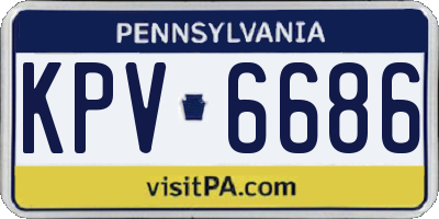 PA license plate KPV6686