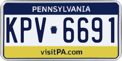 PA license plate KPV6691