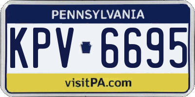 PA license plate KPV6695