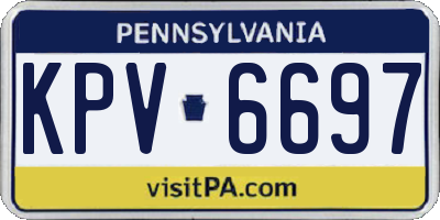 PA license plate KPV6697