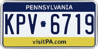 PA license plate KPV6719