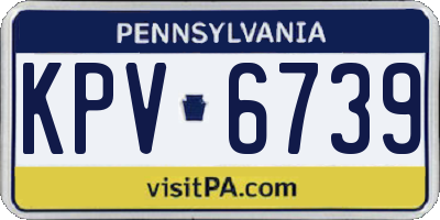 PA license plate KPV6739
