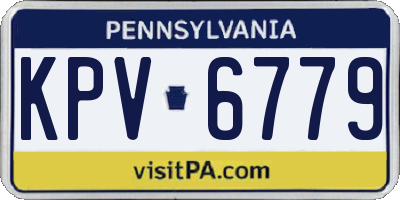 PA license plate KPV6779