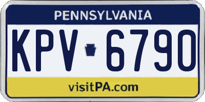 PA license plate KPV6790