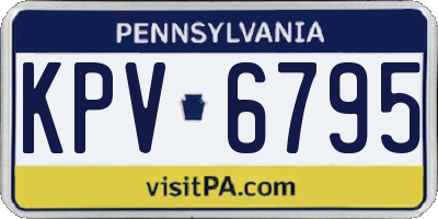 PA license plate KPV6795