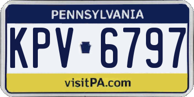 PA license plate KPV6797