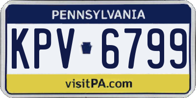 PA license plate KPV6799