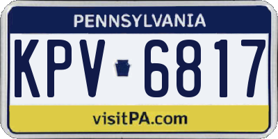 PA license plate KPV6817