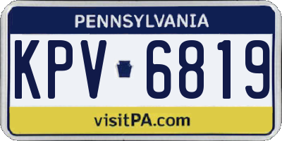 PA license plate KPV6819