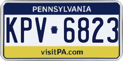 PA license plate KPV6823