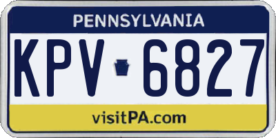 PA license plate KPV6827