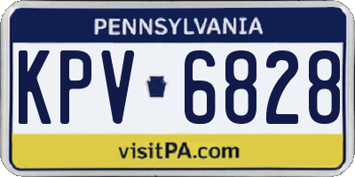 PA license plate KPV6828