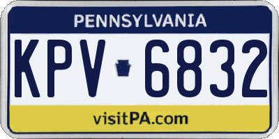 PA license plate KPV6832