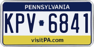 PA license plate KPV6841